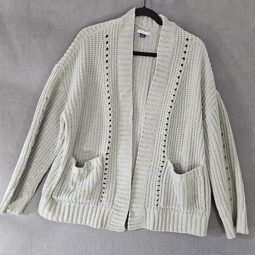 American Eagle Chenille Open-Front Cardigan